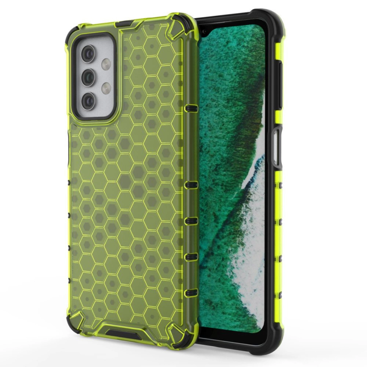 Honeycomb etui pancerny pokrowiec z żelową ramką Samsung Galaxy A32 5G zielony na NearMe.pl