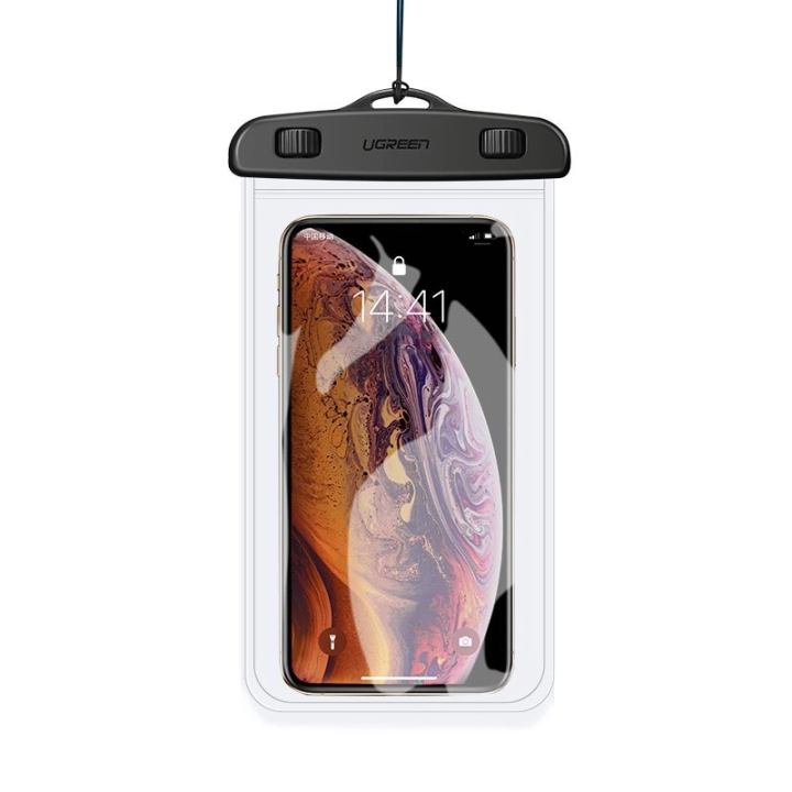 Etui Ugreen LP186 60959 wodoodporne IPX8 na smartfon 4-6.5" - czarno-przezroczyste na NearMe.pl