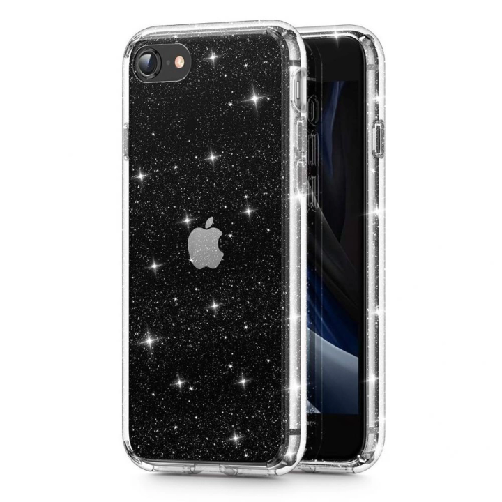Etui Tech-Protect Glitter iPhone 7 / 8 / SE 2020 / 2022 - przezroczysto-srebrne na NearMe.pl