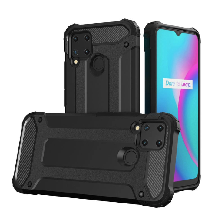 Hybrid Armor etui Realme 10 5G / Realme 9i 5G pancerny hybrydowy pokrowiec czarne na NearMe.pl