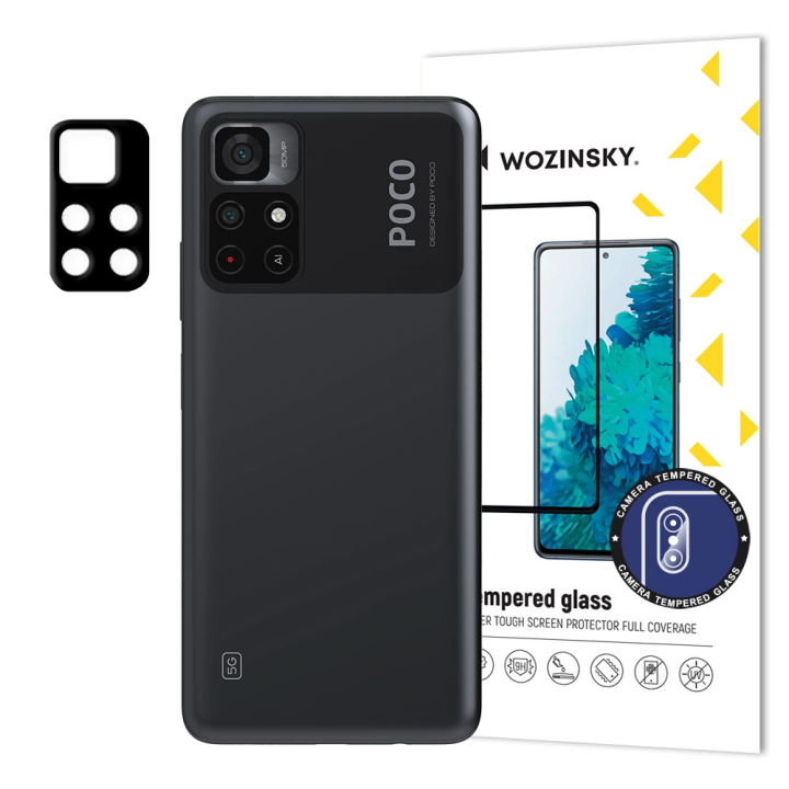 Wozinsky Full Camera Glass szkło hartowane 9H na cały aparat kamerę Xiaomi Poco M4 Pro 5G na NearMe.pl