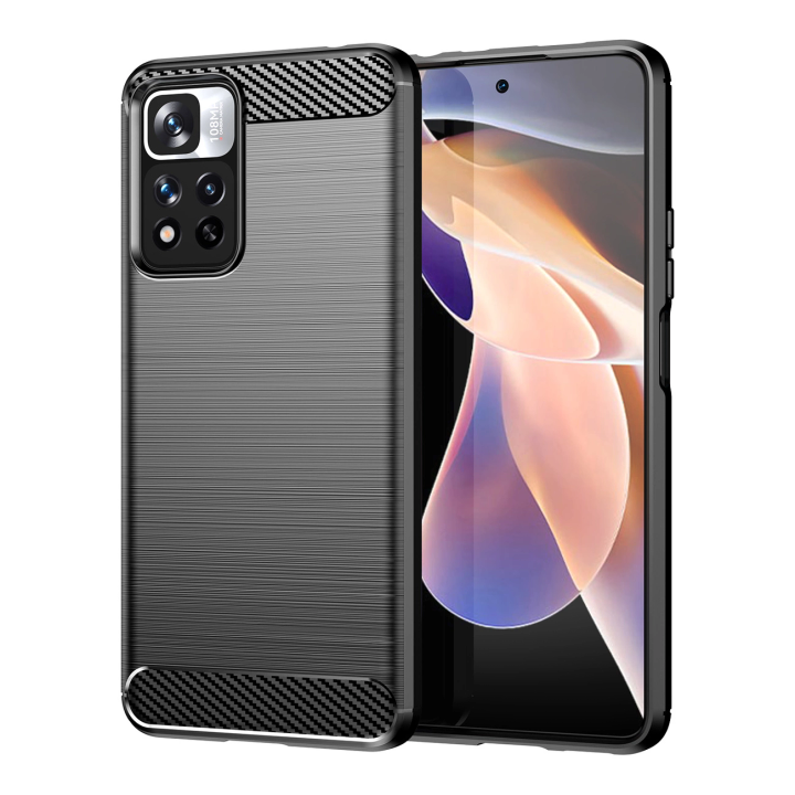 Carbon Case elastyczne etui pokrowiec Xiaomi Redmi Note 11 Pro+ 5G (China) / 11 Pro 5G (China) / Mi11i HyperCharge / Poco X4 NFC czarny na NearMe.pl