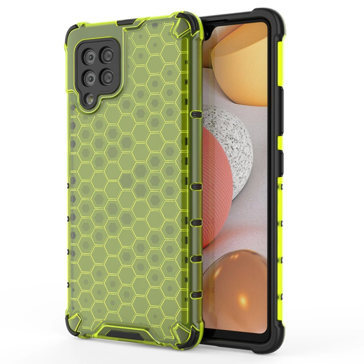 Honeycomb etui pancerny pokrowiec z żelową ramką Samsung Galaxy A42 5G zielony na NearMe.pl