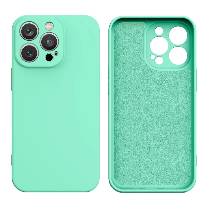 Silicone case etui iPhone 14 Plus silikonowy pokrowiec miętowozielone na NearMe.pl