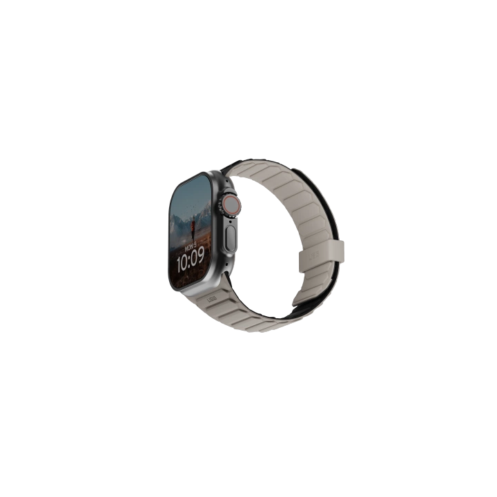 Silikonowy dwustronny pasek magnetyczny UAG Pathfinder do Apple Watch 42 / 44 / 45 / 46 / 49mm - czarne-szare na NearMe.pl