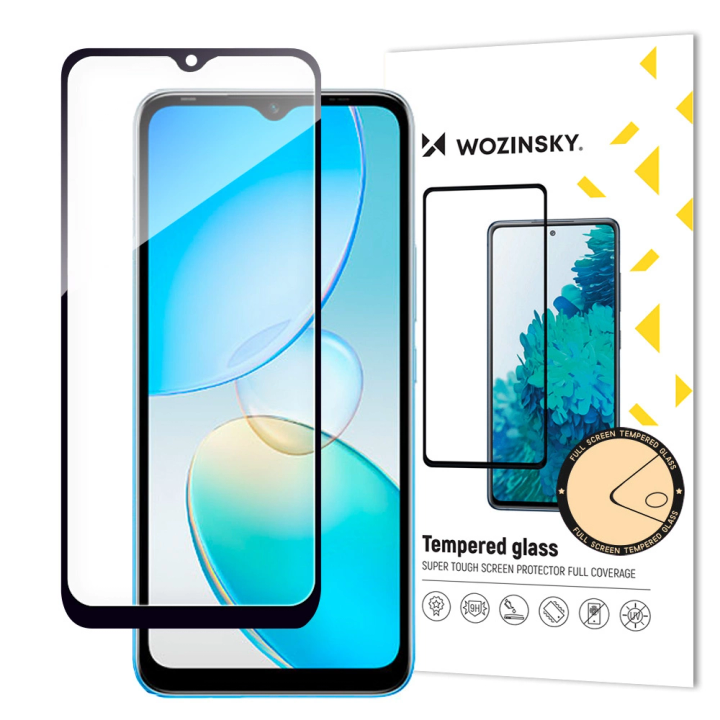 Wozinsky Full Glue szkło hartowane Infinix Hot 12i na cały ekran z ramką czarny (case friendly) na NearMe.pl