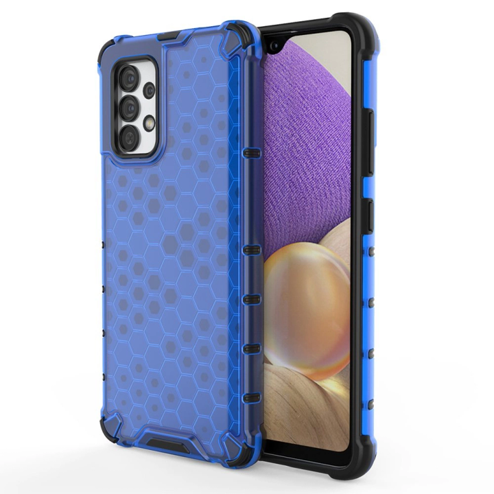 Honeycomb etui pancerny pokrowiec z żelową ramką Samsung Galaxy A03s (166,5) niebieski na NearMe.pl