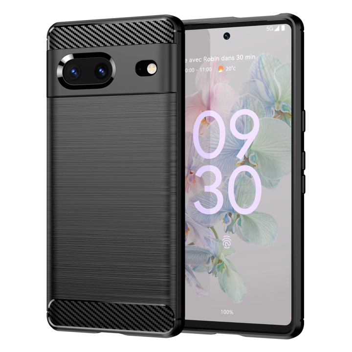 Carbon Case elastyczne etui pokrowiec Google Pixel 7 czarny na NearMe.pl