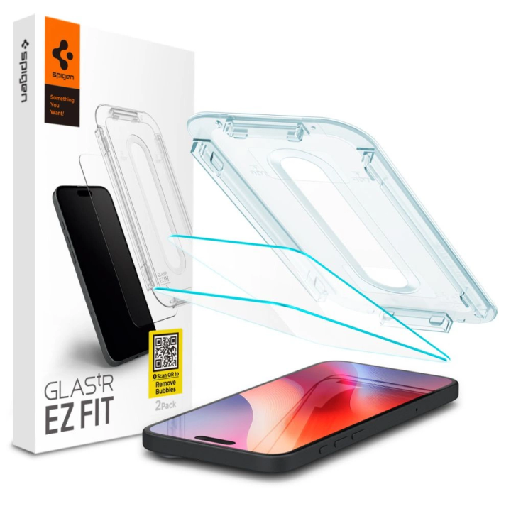 Szkło hartowane Spigen Glas.tR EZ Fit na iPhone 15 / 16 - 2 szt. na NearMe.pl