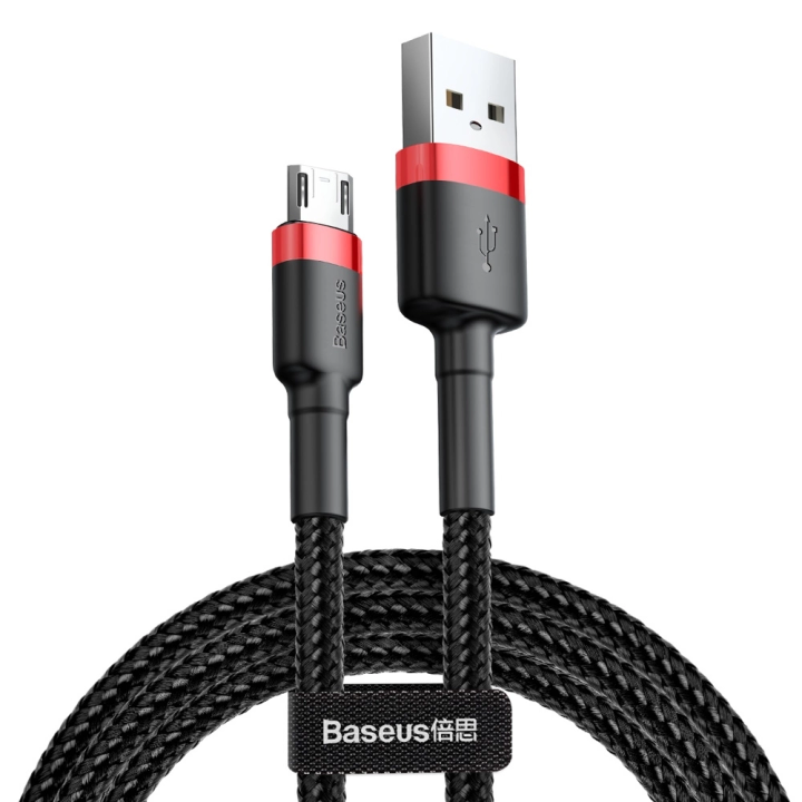 Kabel Baseus Cafule Cable CAMKLF-C91 USB-A / micro USB 1.5A 2 m - czarno-czerwony na NearMe.pl