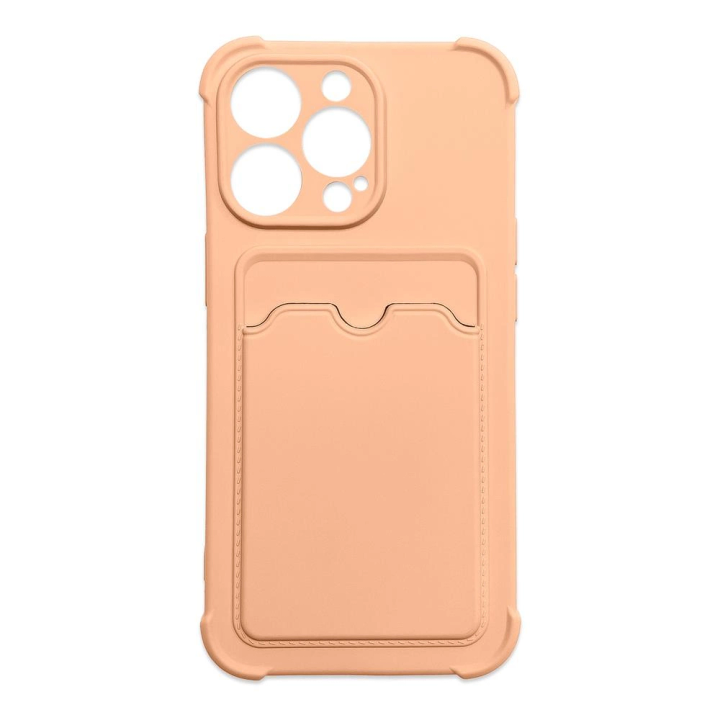 Card Armor Case etui pokrowiec do iPhone XS Max portfel na kartę silikonowe pancerne etui Air Bag różowy na NearMe.pl