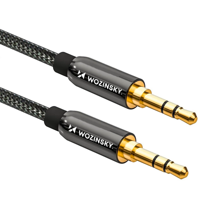 Wozinsky uniwersalny kabel mini jack 2x kabel AUX 3 m czarny na NearMe.pl