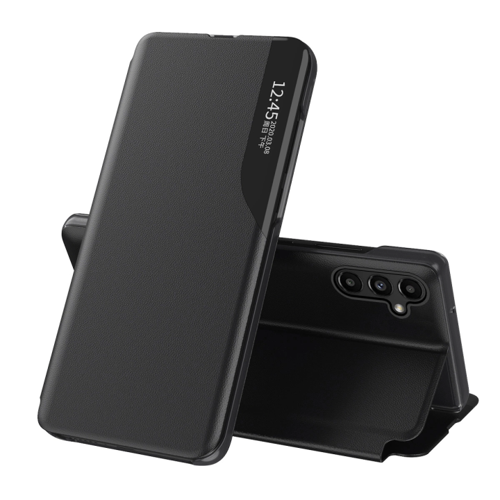 Eco Leather View Case etui do Samsung Galaxy A14 z klapką podstawka czarne na NearMe.pl