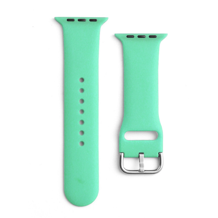 Silikonowa opaska Silicone Strap APS do Apple Watch 38 / 40 / 41 mm pasek bransoleta do zegarka - miętowa na NearMe.pl