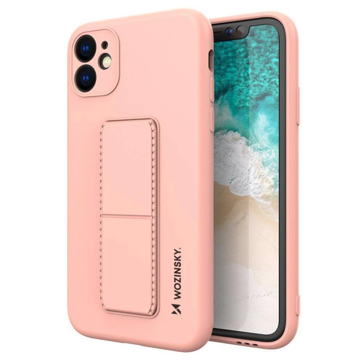 Wozinsky Kickstand Case silikonowe etui z podstawką etui Samsung Galaxy A32 5G różowe na NearMe.pl