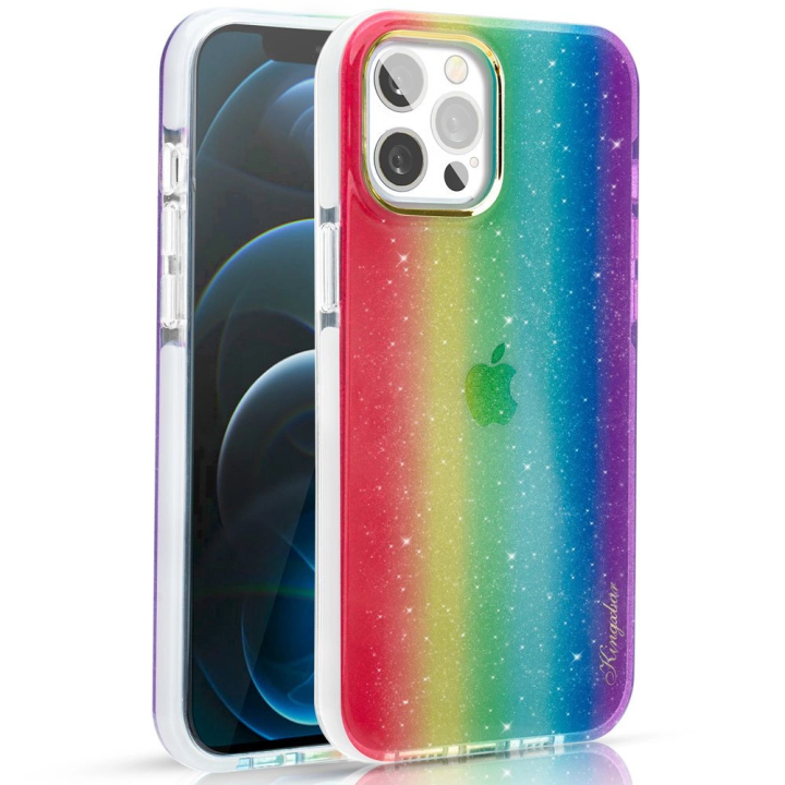 Kingxbar Ombre etui pokrowiec iPhone 12 Pro Max wielokolorowy na NearMe.pl