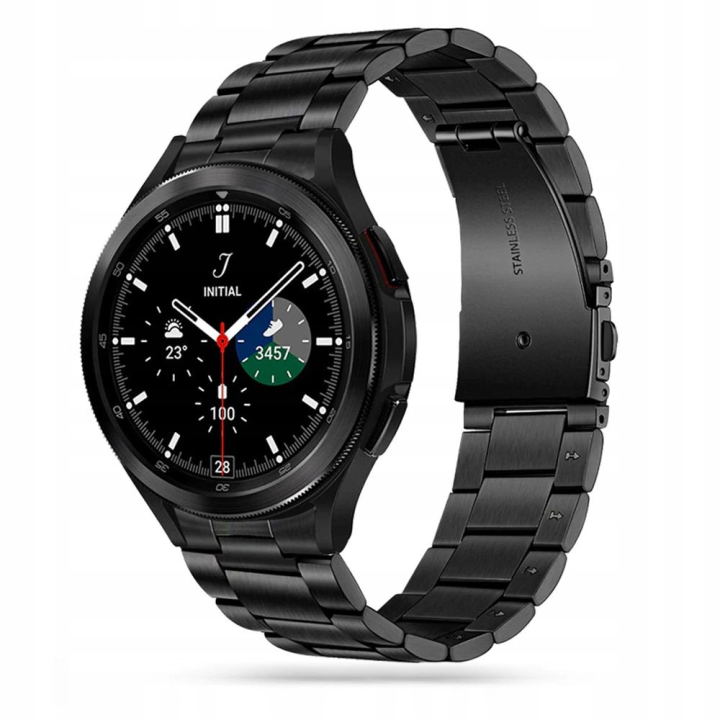 Bransoleta Tech-Protect Stainless na Samsung Galaxy Watch 4 / 5 / 5 Pro / 6 / 7 / FE - czarna na NearMe.pl