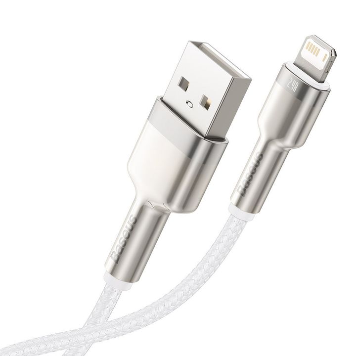 Kabel USB do Lightning Baseus Cafule, 2.4A, 1m (biały) na NearMe.pl