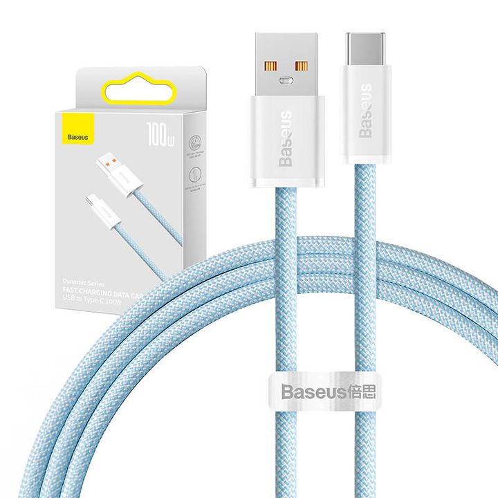 Kabel USB do USB-C Baseus Dynamic Series, 100W, 1m (niebieski) na NearMe.pl