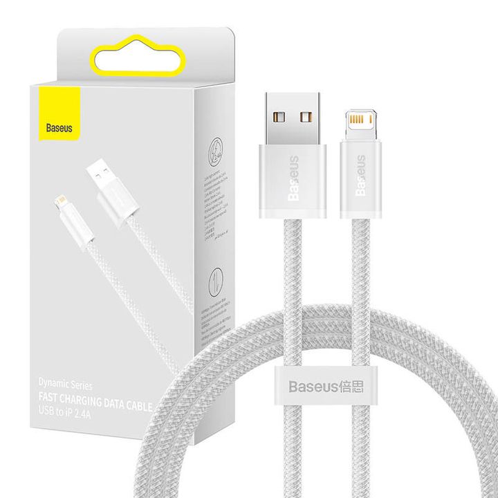 Kabel USB do Lightning Baseus Dynamic, 2.4A, 1m (biały) na NearMe.pl