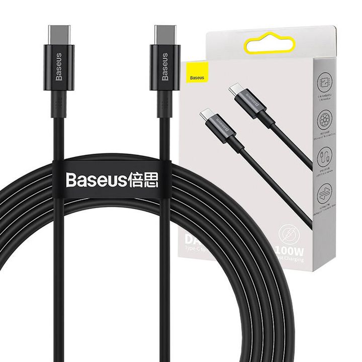 Kabel USB-C do USB-C Baseus Superior Series, 100W, 1m (czarny) na NearMe.pl