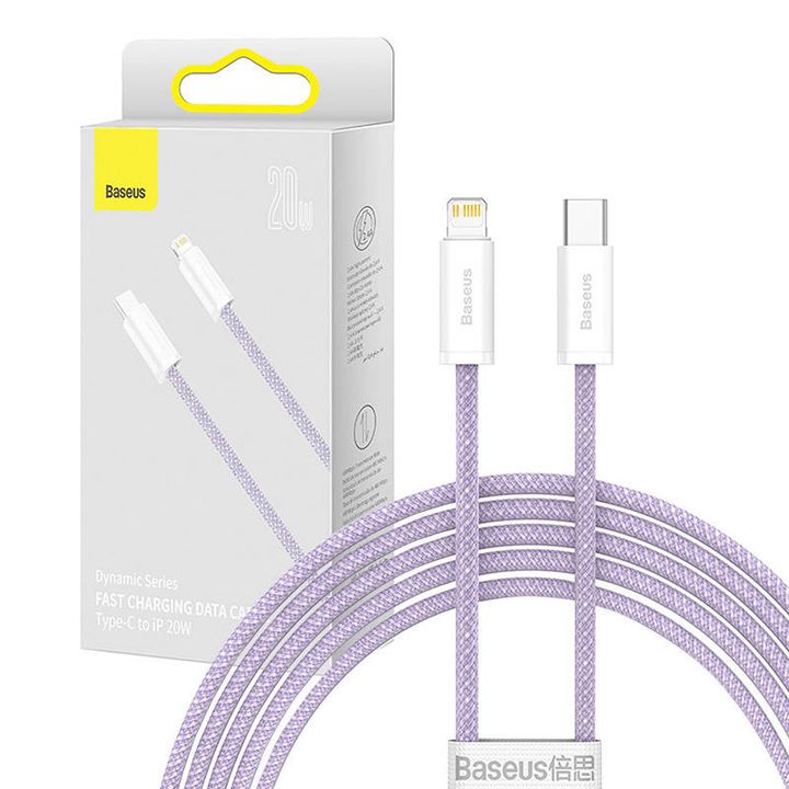 Kabel USB-C do Lightning Baseus Dynamic Series, 20W, 2m (fioletowy) na NearMe.pl