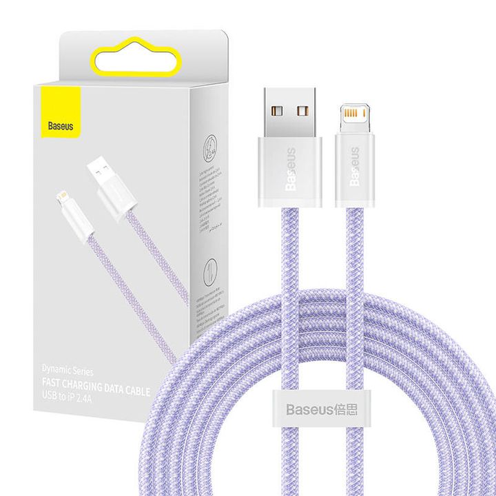 Kabel USB do Lightning Baseus Dynamic, 2.4A, 2m (Fioletowy) na NearMe.pl