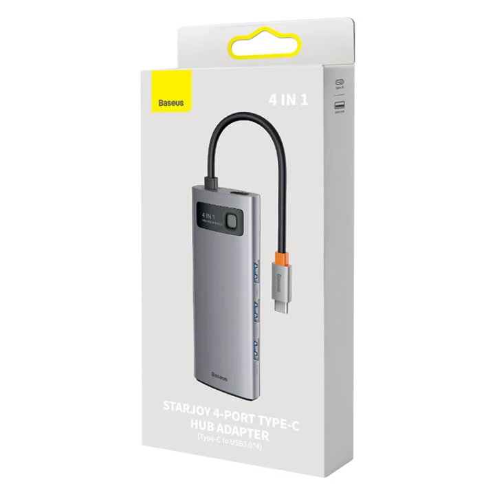 Hub 4w1 Baseus Metal Gleam Series, USB-C do 4x USB 3.0 na NearMe.pl