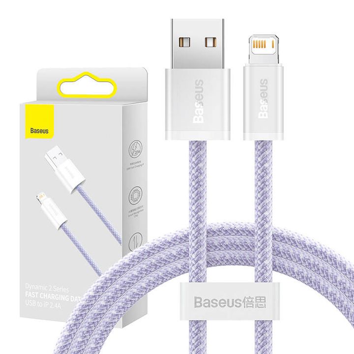 Kabel USB do Lightning Baseus Dynamic 2, 2.4A, 1m (fioletowy) na NearMe.pl