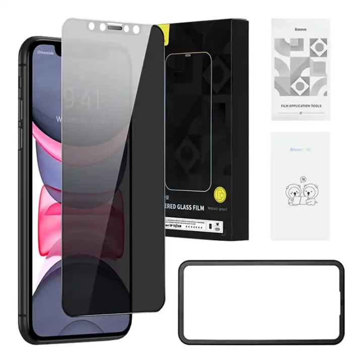 Szkło hartowane z filtrem prywatyzującym 0.3mm Baseus do iPhone 11/XR na NearMe.pl