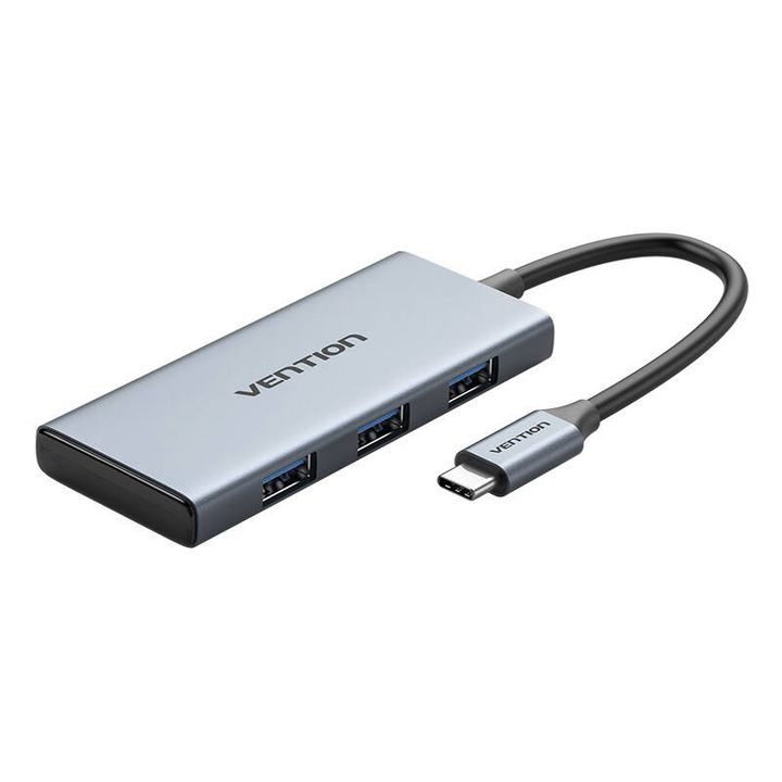 Hub USB-C do HDMI, 3x USB 3.0, SD, TF Vention TOOHB 0,15m Szary na NearMe.pl