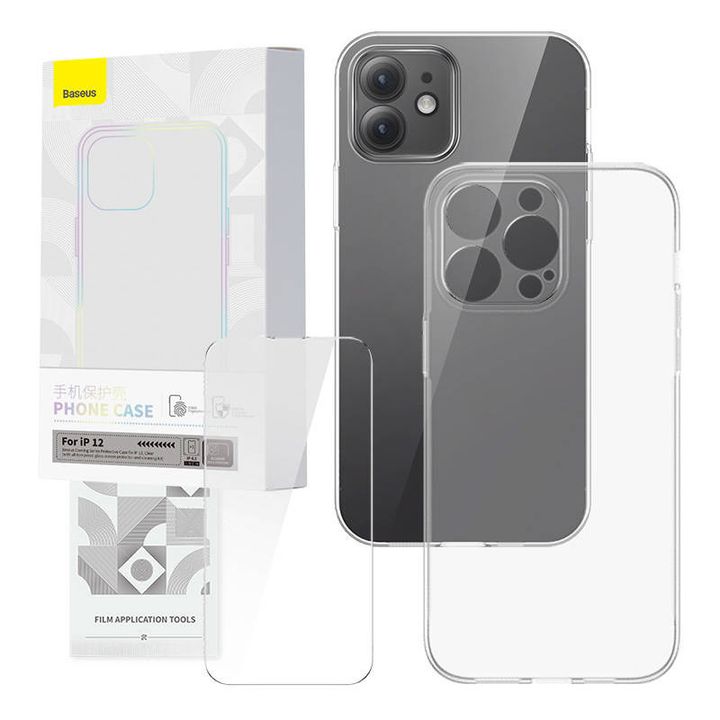 Zestaw ochronny Baseus Corning przeźroczyste etui i szkło hartowane do iPhone 12 na NearMe.pl