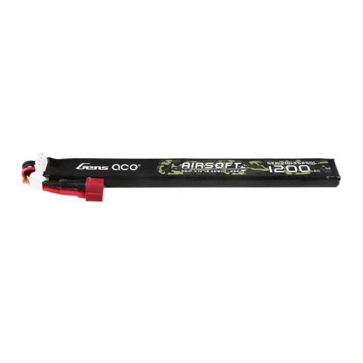 Akumulator Gens Ace 25C 1200mAh 3S1P 11.1V Airsoft Gun Lipo z konektorem T Plug Long size na NearMe.pl