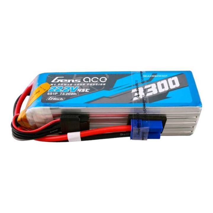 Akumulator Gens ace G-Tech 3300mAh 22.2V 45C 6S1P Lipo z konektorem EC5 Plug na NearMe.pl