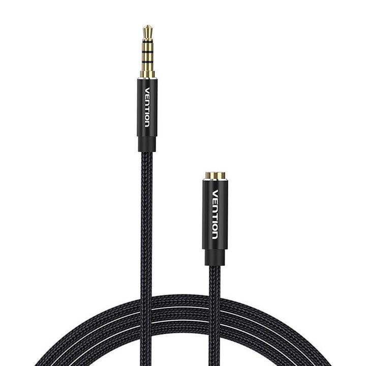Kabel audio TRRS 3,5mm męski do 3,5mm żeński Vention BHCBI 3m czarny na NearMe.pl