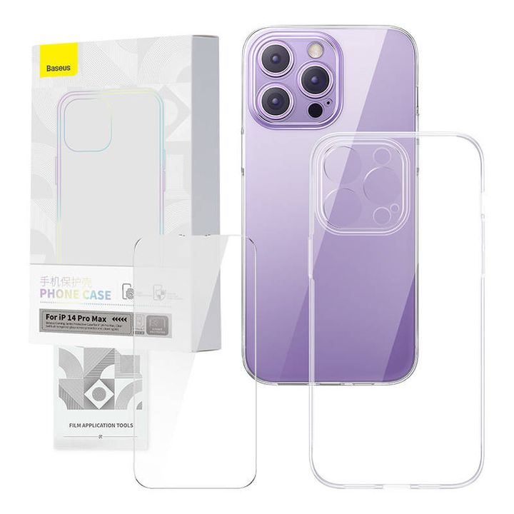 Zestaw ochronny Baseus Corning przeźroczyste etui i szkło hartowane do iPhone 14 Pro Max na NearMe.pl