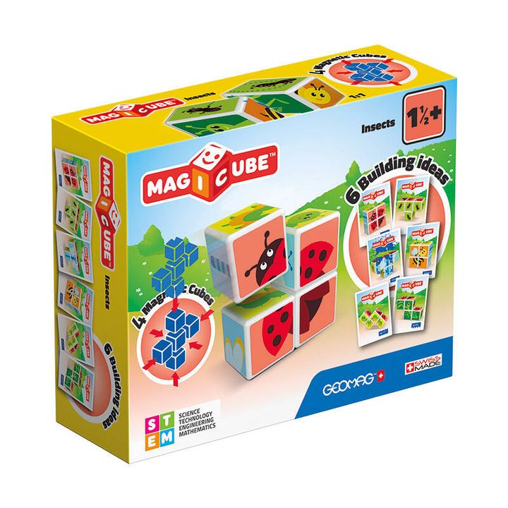 Klocki magnetyczne Magicube Printed Insects + karty 7 elementów GEOMAG GEO-121 na NearMe.pl