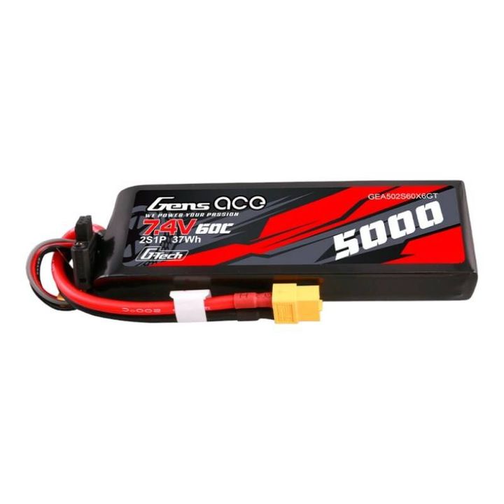 Akumulator Gens ace G-Tech 5000mAh 7.4V 60C 2S1P Lipo PC z konektorem XT60 Plug na NearMe.pl