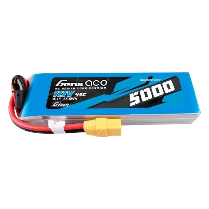 Akumulator Gens ace G-Tech 5000mAh 11.1V 45C 3S1P lipo z konektorem XT90 Plug na NearMe.pl