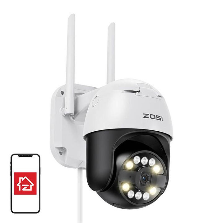 Kamera zewnętrzna IP ZOSI C296 WiFi 8MP dual Pan Tilt IP66 + karta microSD 32GB na NearMe.pl