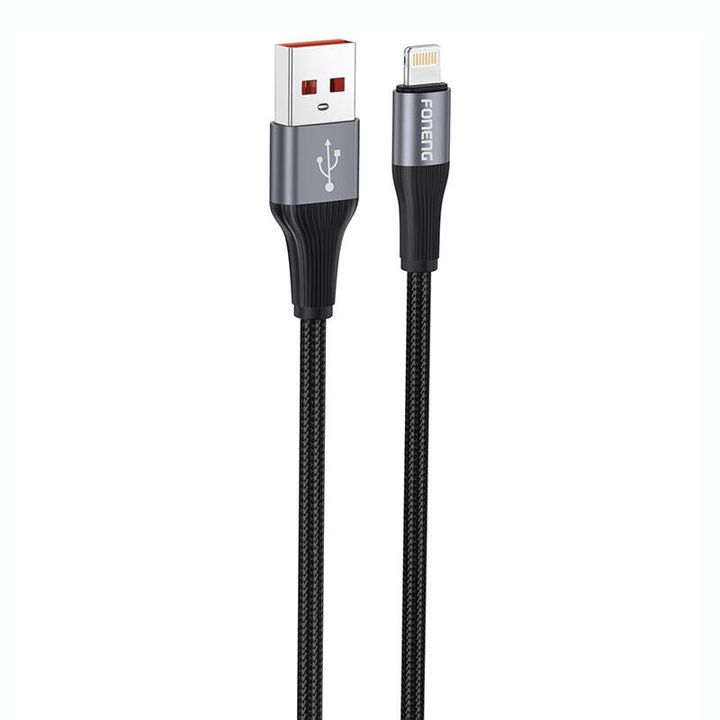 Kabel USB-A do Lightning Foneng X112 2,4A, 1m (czarny) na NearMe.pl