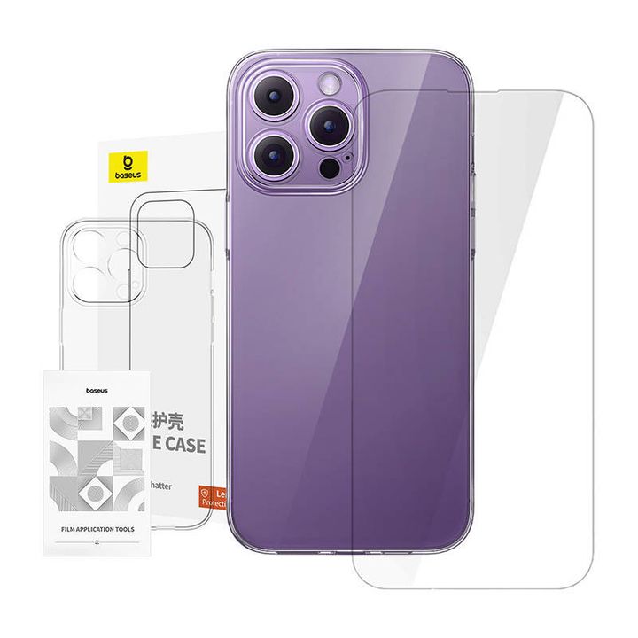 Przeźroczyste etui Baseus iPhone 14 ProMax + szkło hartowane na NearMe.pl