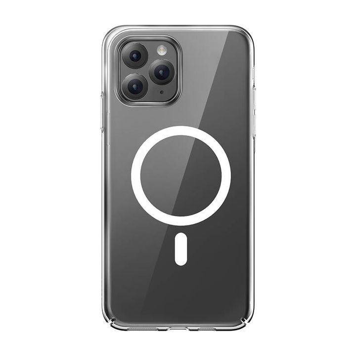 Etui ochronne Baseus Magnetic Crystal Clear do iPhone 11 Pro Max (transparentne) + szkło hartowane + zestaw czyszczący na NearMe.pl