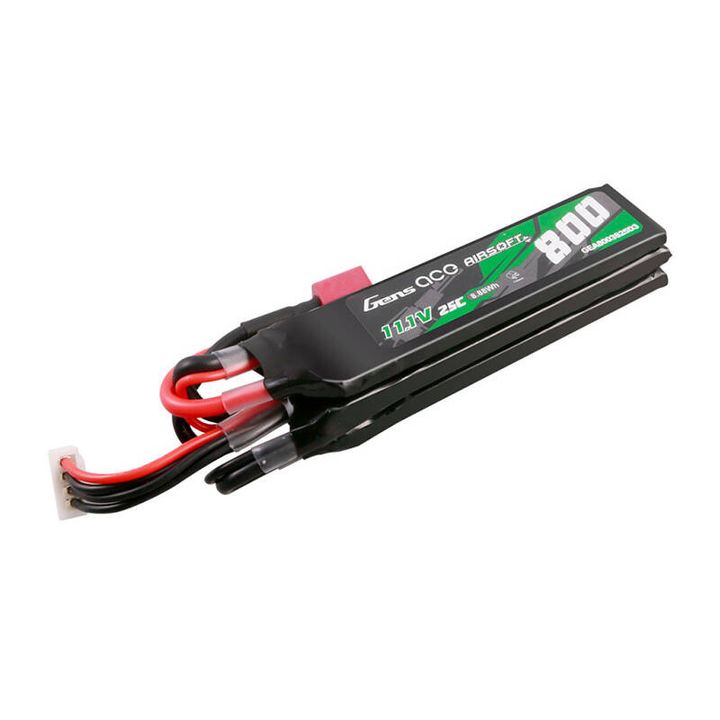 Akumulator Gens ace 25C 800mAh 3S1P 11.1V NUNCHUCK 3X Airsoft Gun Lipo z konektorem Deans(T) Plug na NearMe.pl