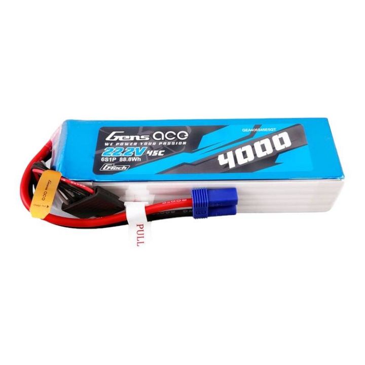 Akumulator Gens ace G-Tech 4000mAh 22.2V 45C 6S1P Lipo z konektorem EC5 plug na NearMe.pl