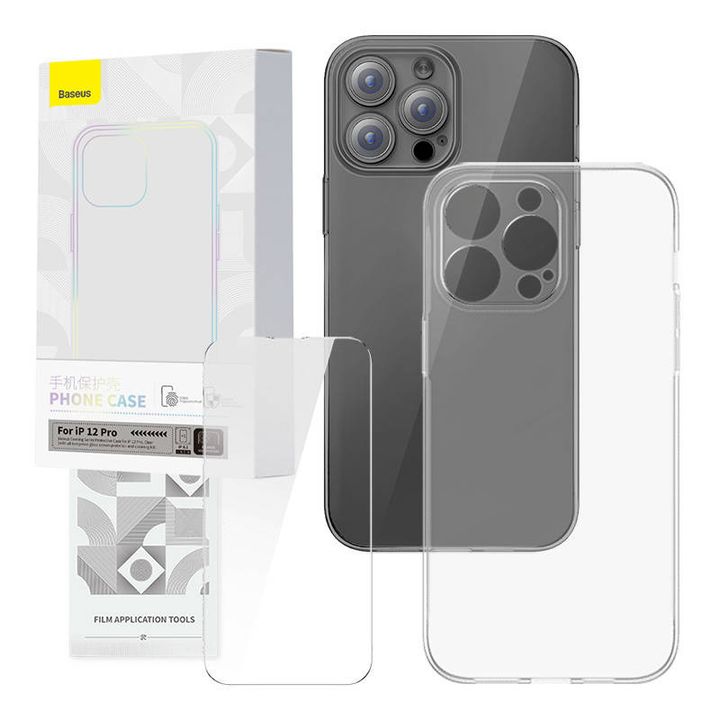 Zestaw ochronny Baseus Corning przeźroczyste etui i szkło hartowane do iPhone 12 Pro na NearMe.pl