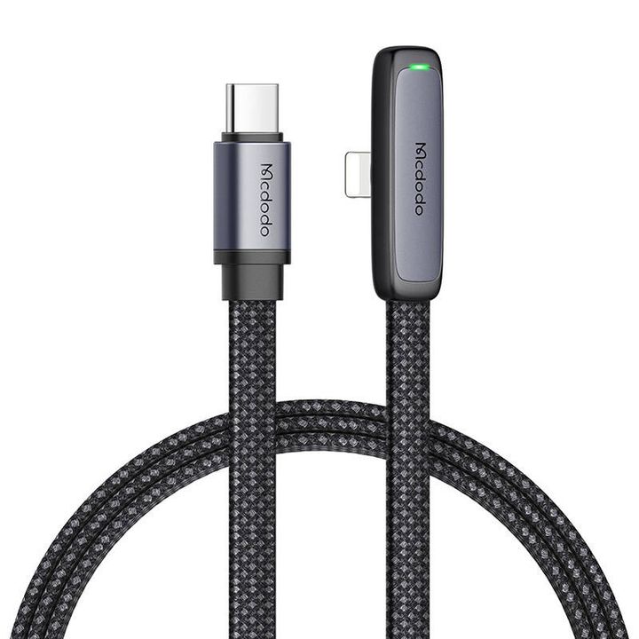 Kabel kątowy USB-C do lightning Mcdodo CA-3351,1.8m (czarny) na NearMe.pl