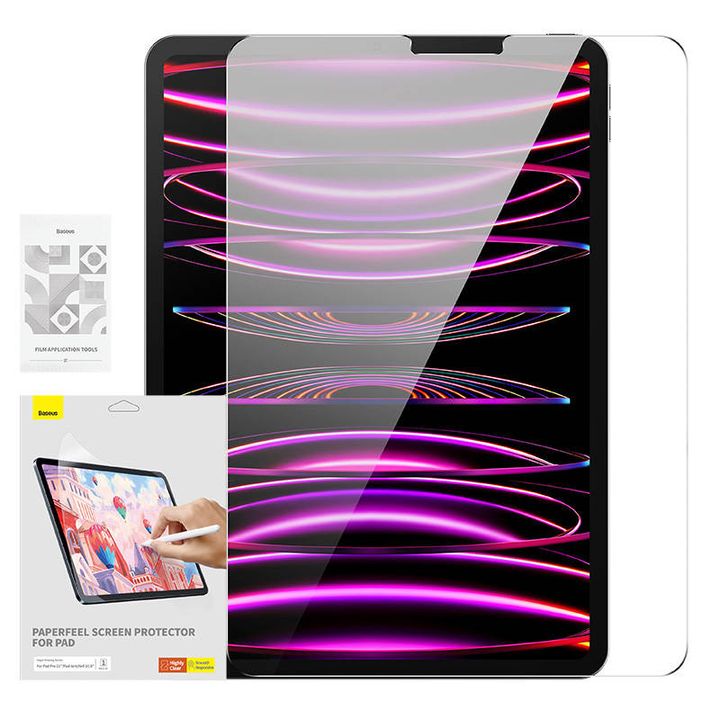 Folia na ekran  Baseus Paperfeel do Pad Pro (2018/2020/2021/2022) 11″ /Pad Air4/Air5 10.9″, Clear na NearMe.pl