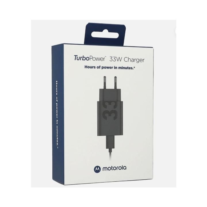 Oryginalna Ładowarka Sieciowa Motorola TurboPower 33W + kabel USB-C czarna (blister) na NearMe.pl