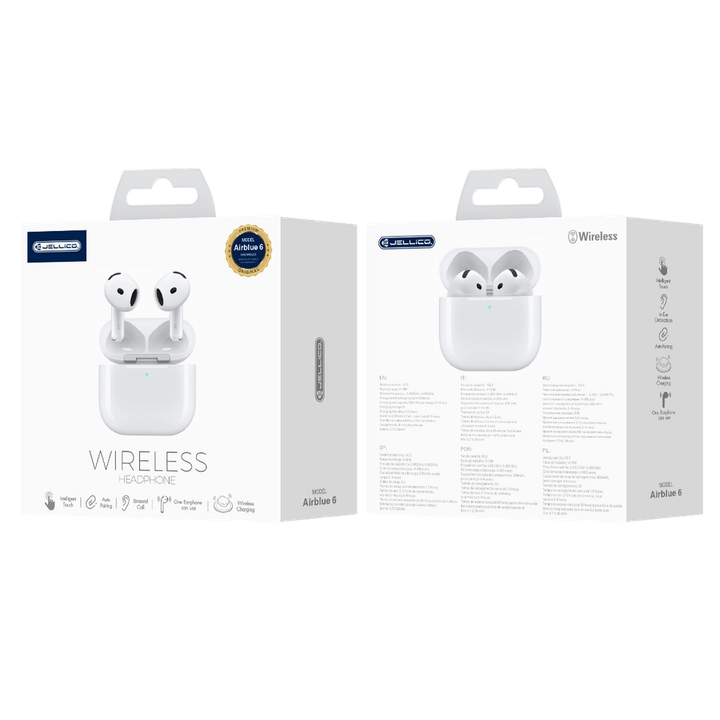 JELLICO słuchawki bezprzewodowe Bluetooth - AirBlue 6 białe na NearMe.pl